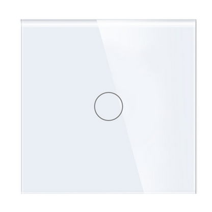 Modern White 1 Gang Glass Smart Light Switch by iHelios Living Reinvented