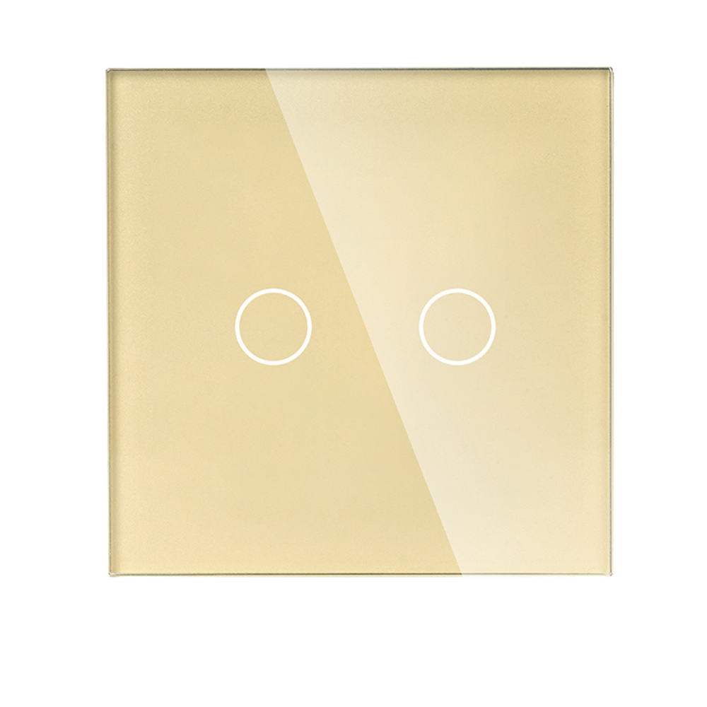 Modern Gold Glass Smart Light Switch by iHelios Living Reinvented