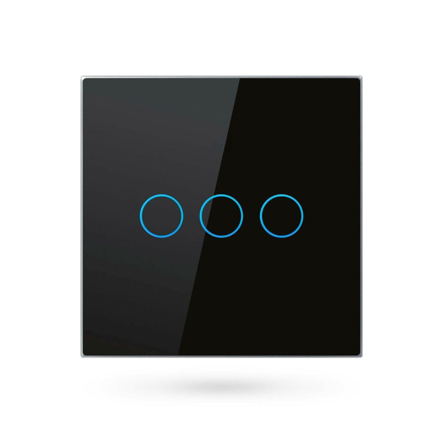 Modern Black 2Gang Glass Smart Light Switch by iHelios Living Reinvented